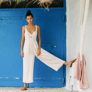 L Space Kenna Wide-Leg Jumpsuit Romper Stripe